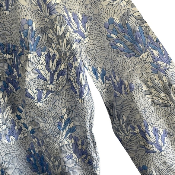 Roller Rabbit Guy Button Down Cotton Printed Shirt XS Blue White - Picture 4 of 11